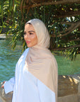 Premium Jersey Hijab - Oat