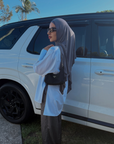 Premium Jersey Hijab - Steel